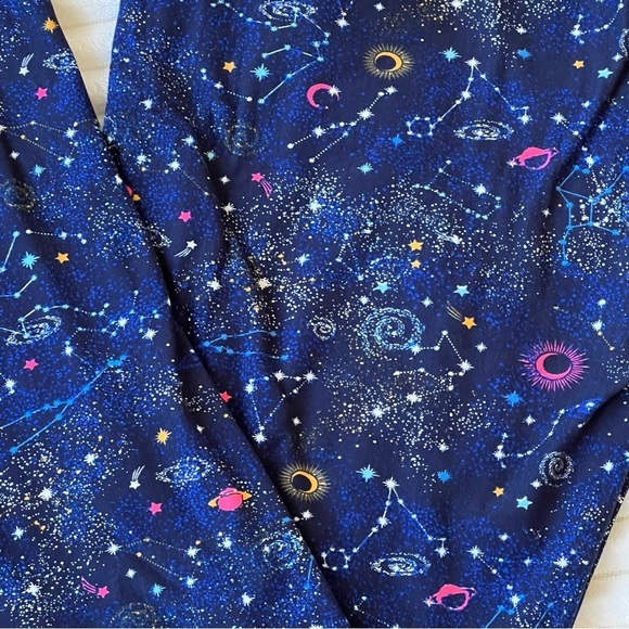 LEGGINGS space pattern. Floral pattern XL - Picture 4 of 7